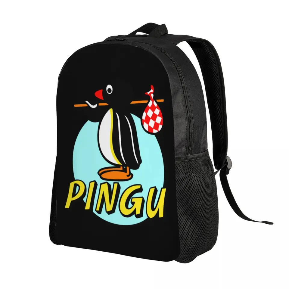 Penguin Backpack For Girls Boys, 16 Inch Blue Backpacks For School Cute Lightweight Durable Bookbag For Kids - View #3