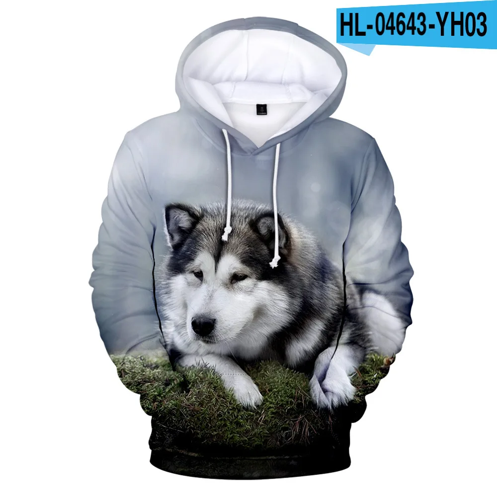 3D Printed Husky Hoodies Men Women Unisex Sweatshirts Fashion