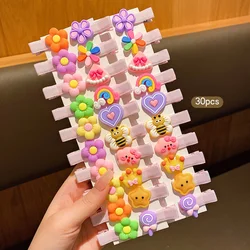 Charming Cartoon Hair Clips: Sweet and Stylish Hair Accessories for Everyday Wear (Set of 30) (30pcs)