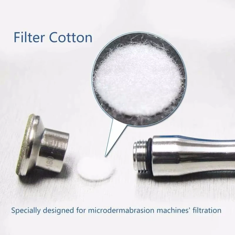 50/100/150pcs Microdermabrasion Cotton Filters Replacement 10mm for Face Care and Blackhead Removal Vacuum Filters Accessories