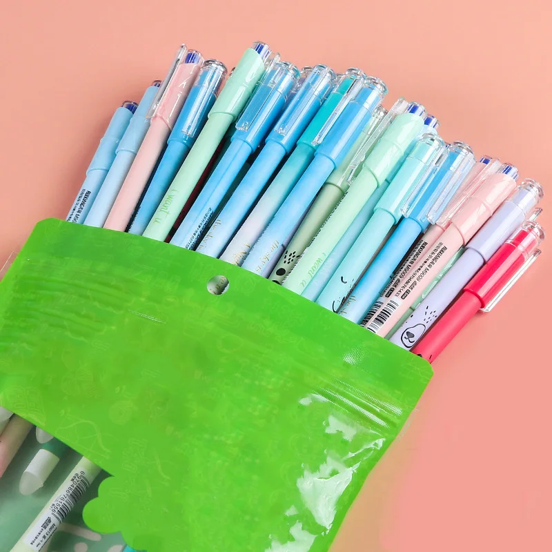 

25 шт/лот 0,35 мм/0,38 мм/0,5 мм синий черный стираемый набор ручек для студентов офисная нейтральная ручка милые стационарные принадлежности гелевая ручка для школы