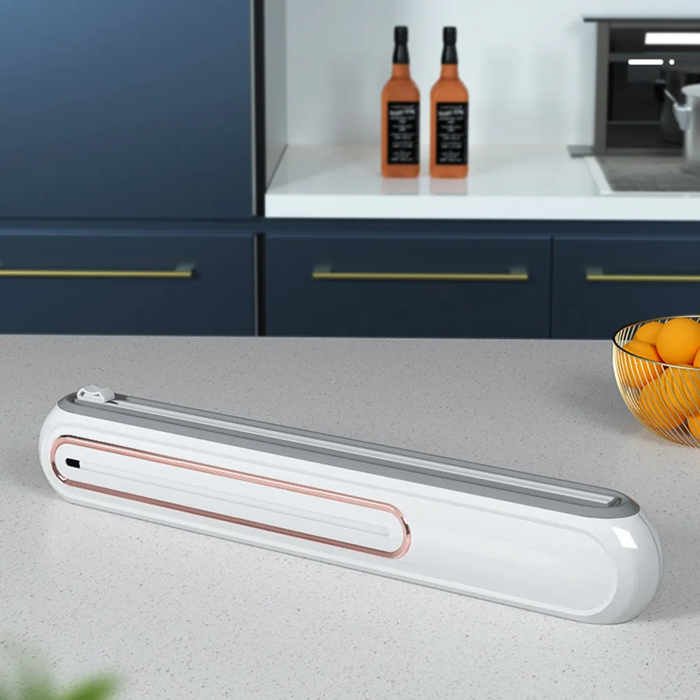 Cling Film Dispenser Magnetic Refillable Plastic Wrap Dispenser With Cutter Wall-mounted Aluminum Foil Dispenser Kitchen Tool