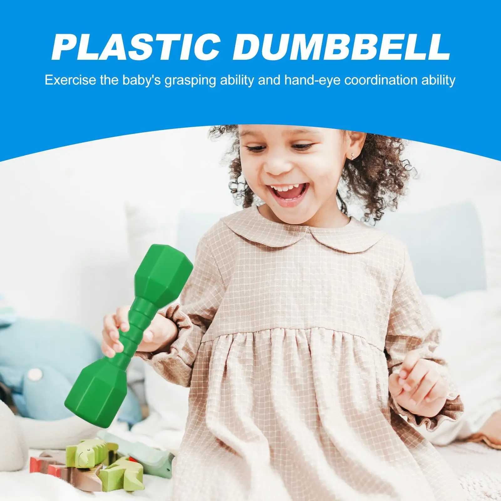 5 Pcs Baby Hand Grasp Dumbbell Children Fitness Toy Kids Plastic Hand Dumbbell Mini Toys Equipment Dumbbells Fitness Body