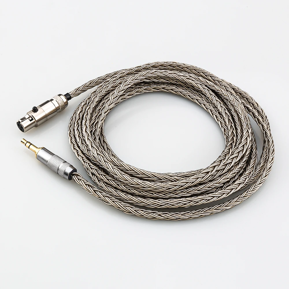 Hot Sale 8 Core Audio Headphone Upgraded cables 3.5mm stereo plug to mini XLR for AK G Q701, K240S ,K271 ,K702 ,K141 ,K171, K712