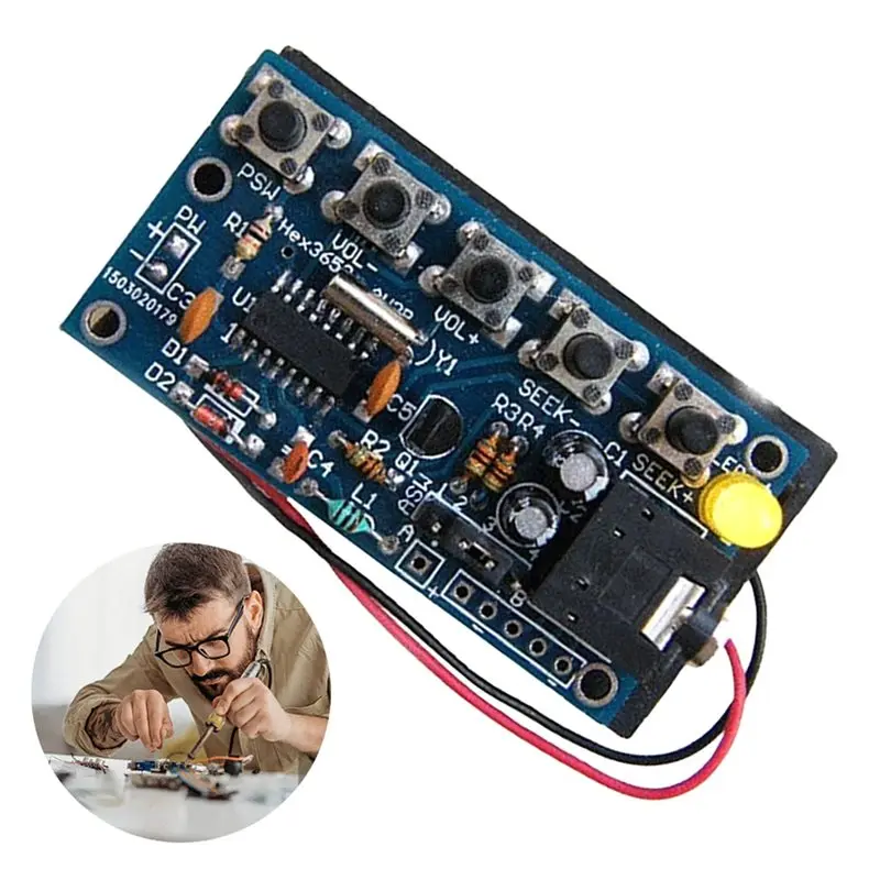 AS95-무선 스테레오 수신기 모듈 PCB FM DIY 전자 키트 76Mhz-108Mhz 무선 FM 라디오 키트