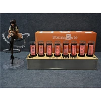 New arrival 8 LED Tubes World Line Rate of Change Detector Pseudo-Neon Tube Clock Steins Gate Hand-made Gift Replica Anime Model 2