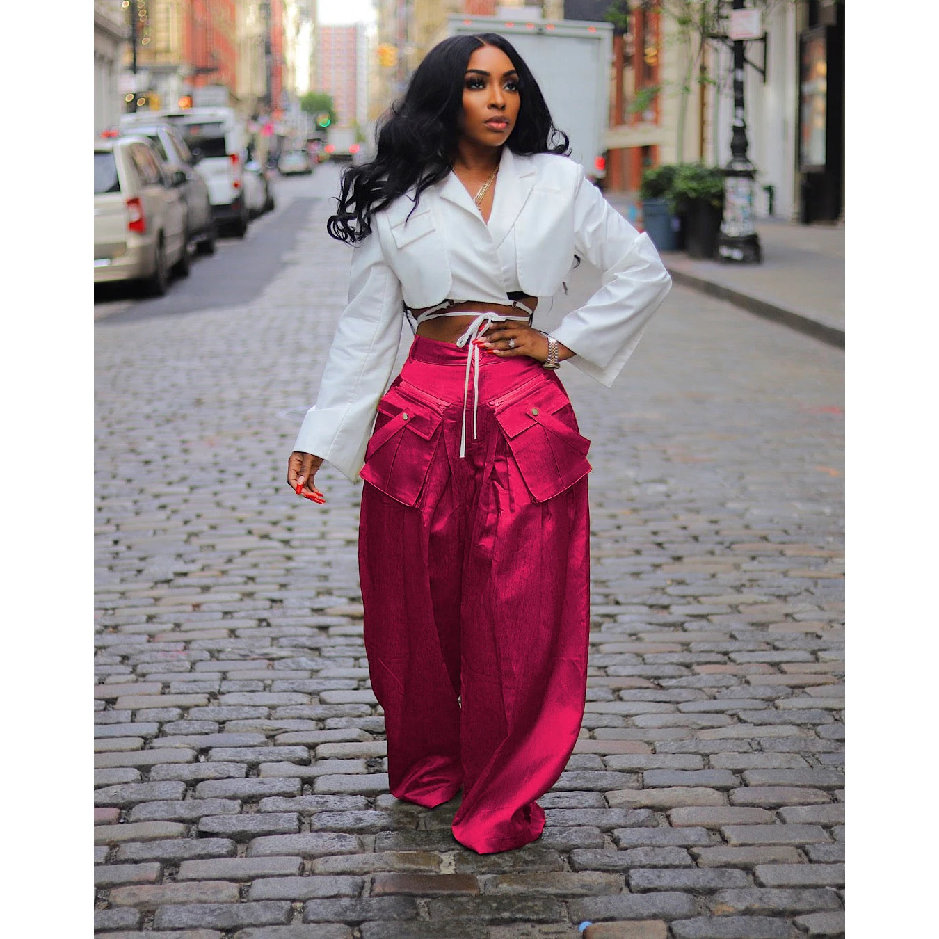 Baggy Cargo Wide Leg Pants for Women Y2K Streetwear Fashion Long Parachute Trousers Casual Sexy Club Pants Winter Clothes 2023