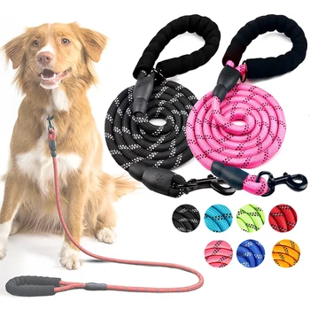 300cm Nylon Reflective Pet TractionRope Small medium-sizedmulti-color Circular tractionrope comfort handle dog leash Pet Product