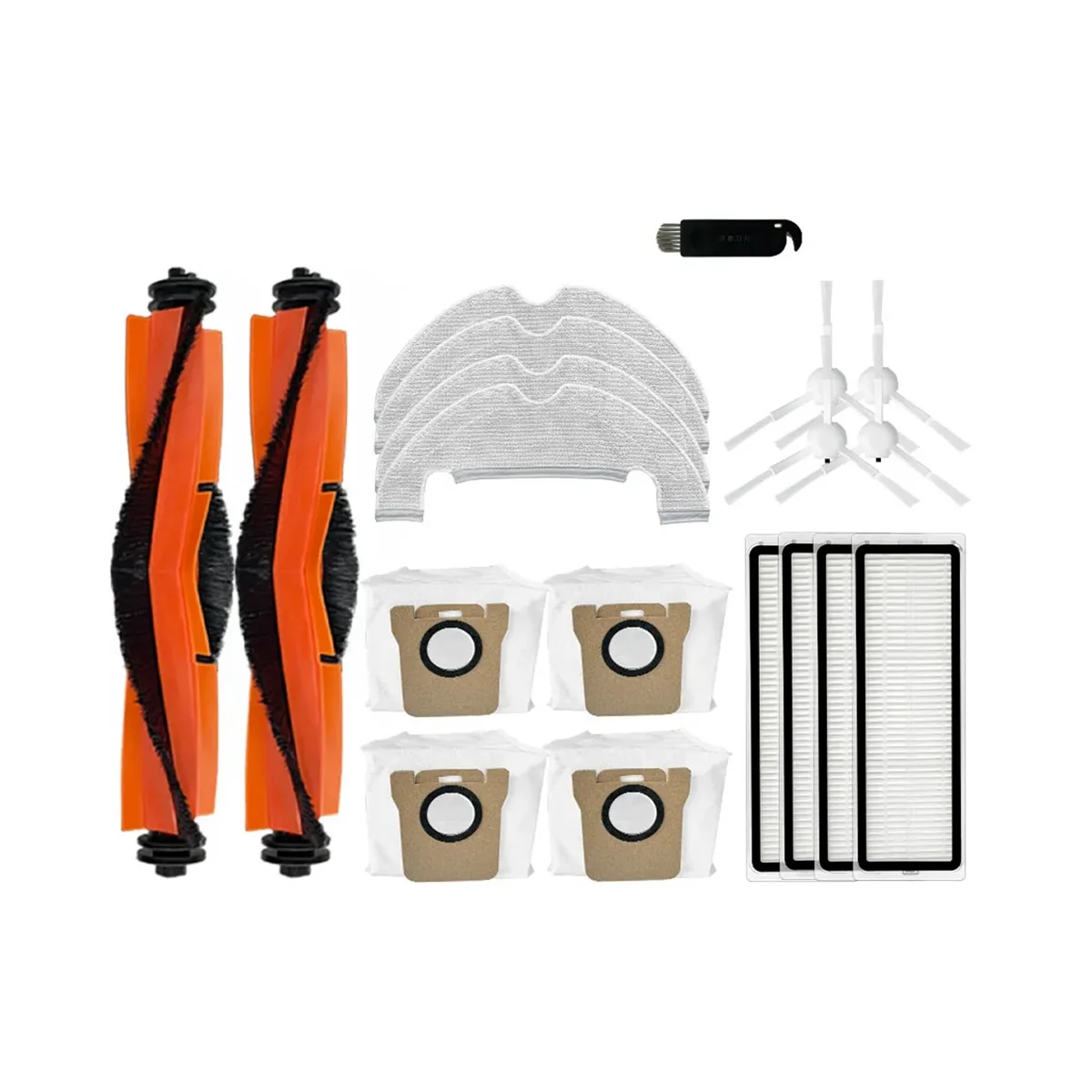 

Сменные детали для робота-пылесоса Xiaomi X10, основная боковая щетка, Hepa фильтр, тряпочка, мешок для пыли