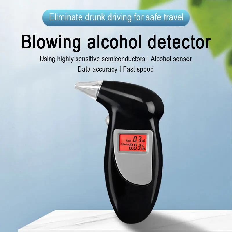 Breath Alcohol Tester Birds Beak Vehicle Digital Display Detector Portable Drink-driving Breathalyzer