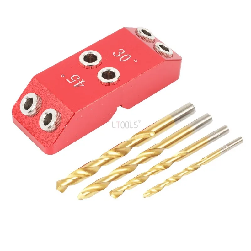 30 °/45 °/90 ° Woodworking Puncher Wooden Positioning and Punching Machine Aluminium Alloy Drill Guide Holes Carpentry Tools