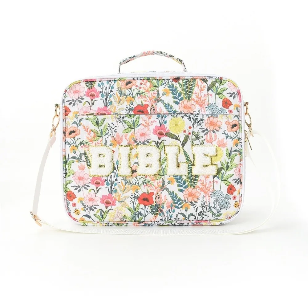 Portable Bible Cover Case Large-capacity Dustproof Bible Carrying Bags Multilayer with Shoulder Strap Book Storage Bag