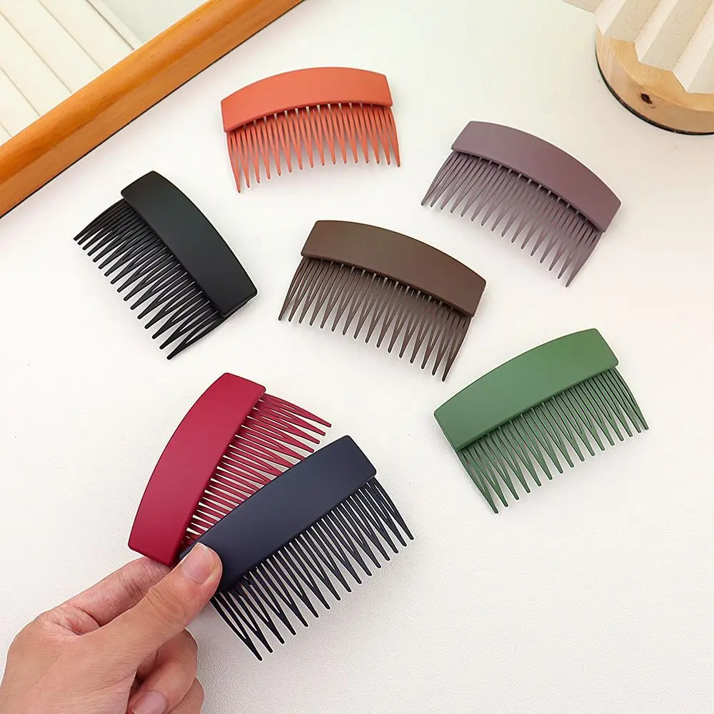 

Teeth Frosted Hair Comb Cute Fixed Combs Solid Color Invisible Extra Hair Holder Hair Accessories Daily