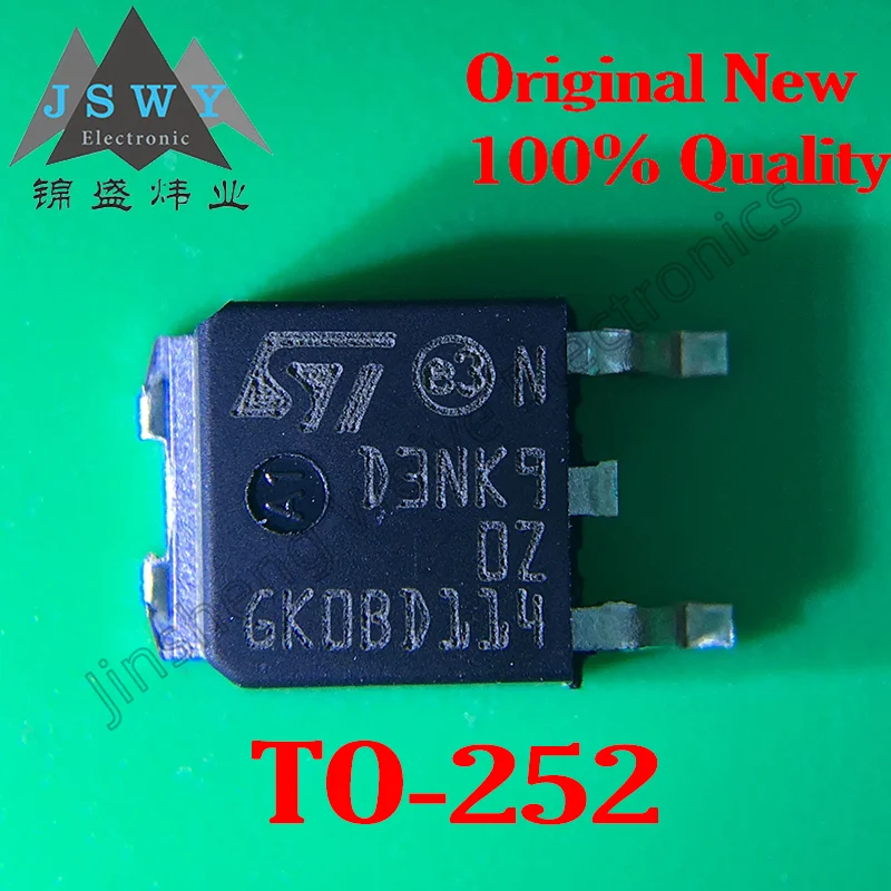 

10PCS STD3NK90ZT4 D3NK90Z STD2NK90ZT4 D2NK90Z SMD TO-252 FET 100% Brand New Free Shipping