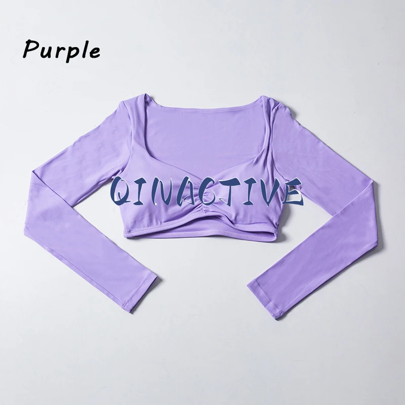 Women's Long Sleeve Crop Top Yoga Workout Shirt – Activewear Fitness Apparel