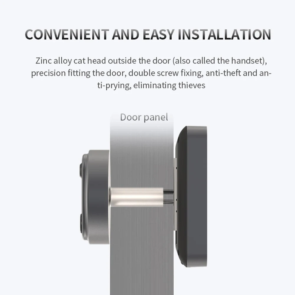ANJIELO Tuya Smart Video Doorbell Peephole Door Camera with Motion Sensor 1080P