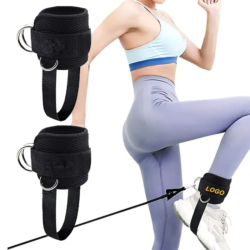 Leg Strength Trainer Fastener Fitness Foot Ring Foot Buckle Ankle Strap Stretch Resistance Band Pull Cord Accessories 1 PC