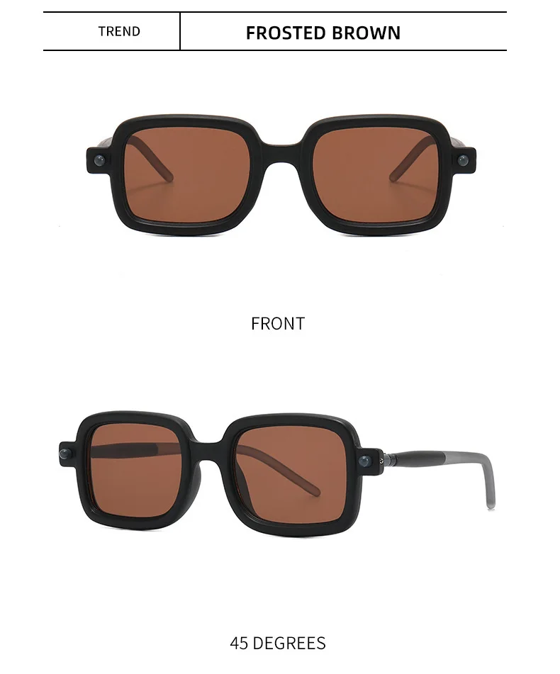 Lunettes de soleil carrées rétro pour hommes style punk_voghion.com