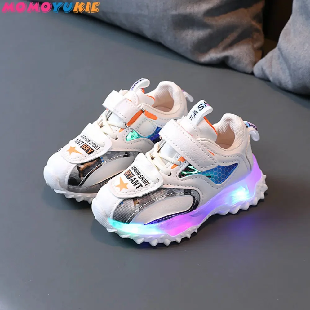 

Autumn Luminous Kids Casual LED Lights Sport Shoes for Children Breathable Wear-resistant Glowing Running Sneakers comfortable