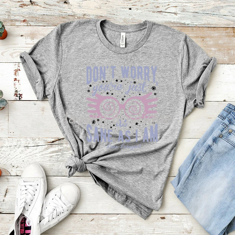 Luna Lovegood T-Shirt Gilrs HP inspiriertes Shirt Sie sind genauso gesund wie ich bin Spektren Spezifikationen Zitat T-Shirt Retro Zauberer Schule 9 Tops – Detail 11