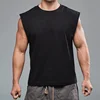 Cotton Sprort T-shirt Bodybuilding Slim Shirts Sleeveless Tank Tops Gym Workout Shirt Men Sportwear Loose Summer T Shirt Men 3