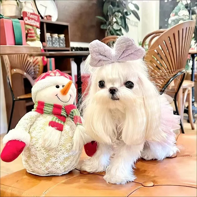 Korean Style Maltese Cut Top Knot Bows For Dogs Hot Sale