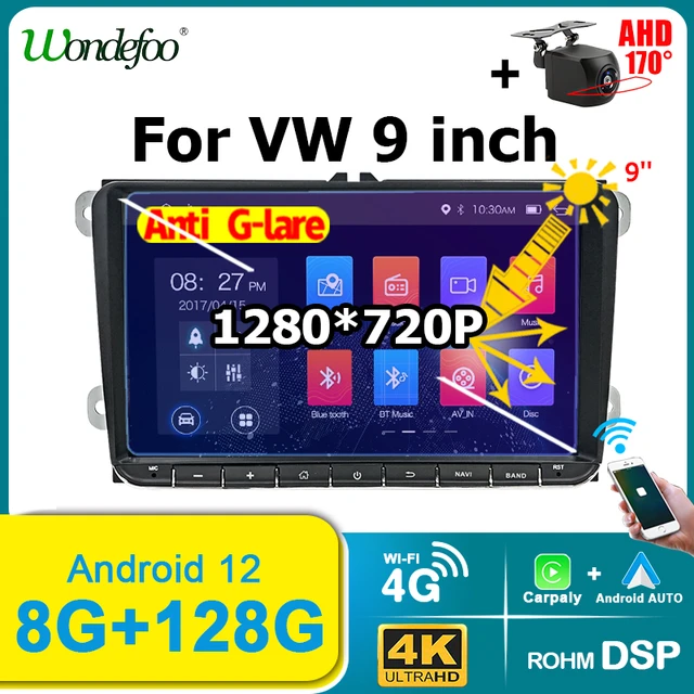 Junsun Android Auto Radio For VW Volkswagen Golf Passat b7 b6 Skoda Octavia  Polo Tiguan Carplay 4G Car Multimedia 2din Autoradio