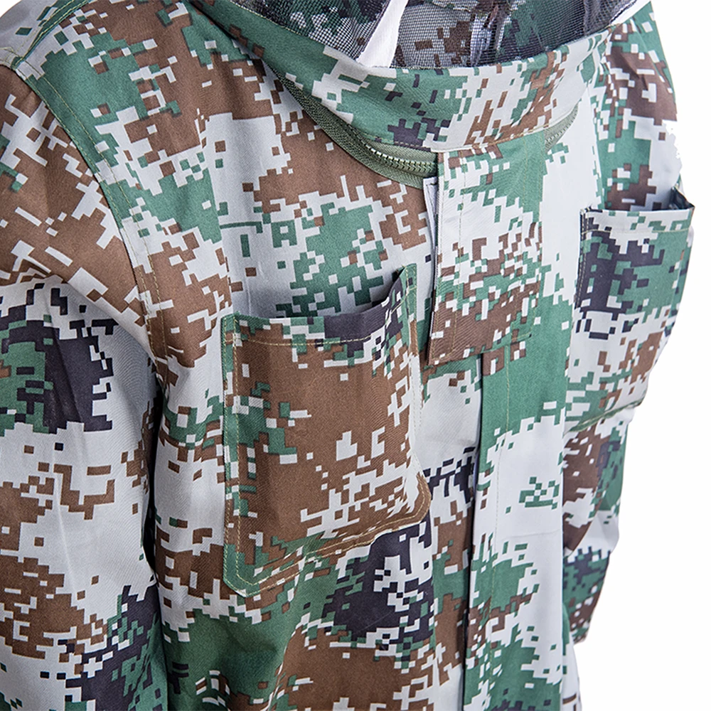 1 set Beekeeping Suit Beekeepe Clothing Beehive Equipment Camouflage Breathable Anti Bee Coverall Professional Apiculture Toolso Beekeeping Suit Beekeeping Clothing
