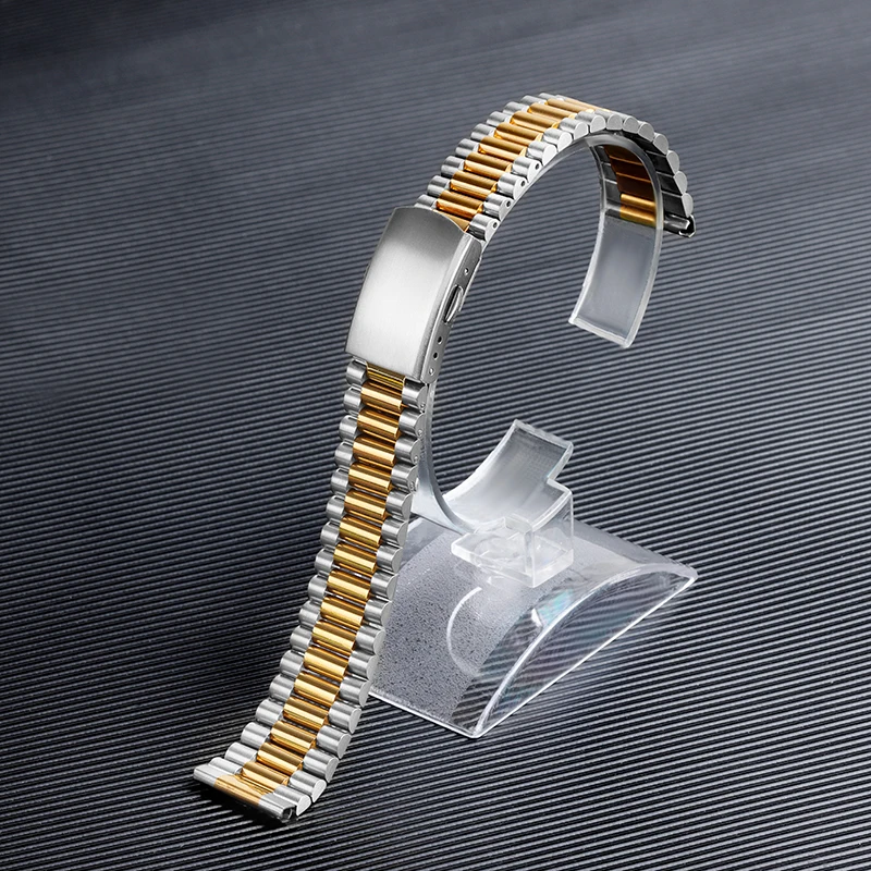 Inexpensive Luxury Stainless Steel 24 mm Watch Band Replacement 74G027_K0035648