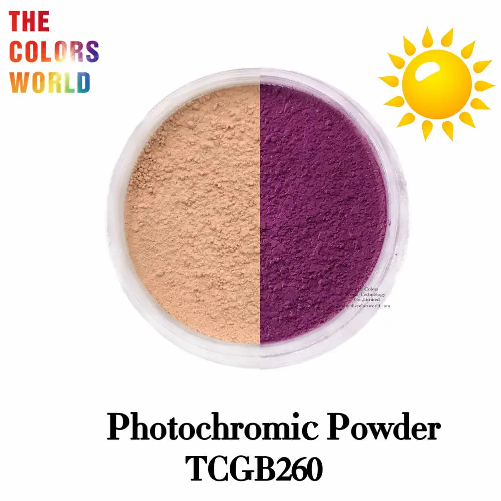 TCT-775 Photochromic Pigment Dye Powder For Color Changing Paint Indoor Clolorless Outdoor Colorful Solar Sensitive to Sunlight