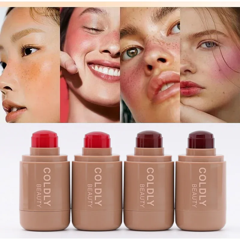 Jelly Blush Stick New Makeup Functional Easy Color Rouge Blusher Cream Waterproof High Color Rendering Brightening Skin Tone Hot 2