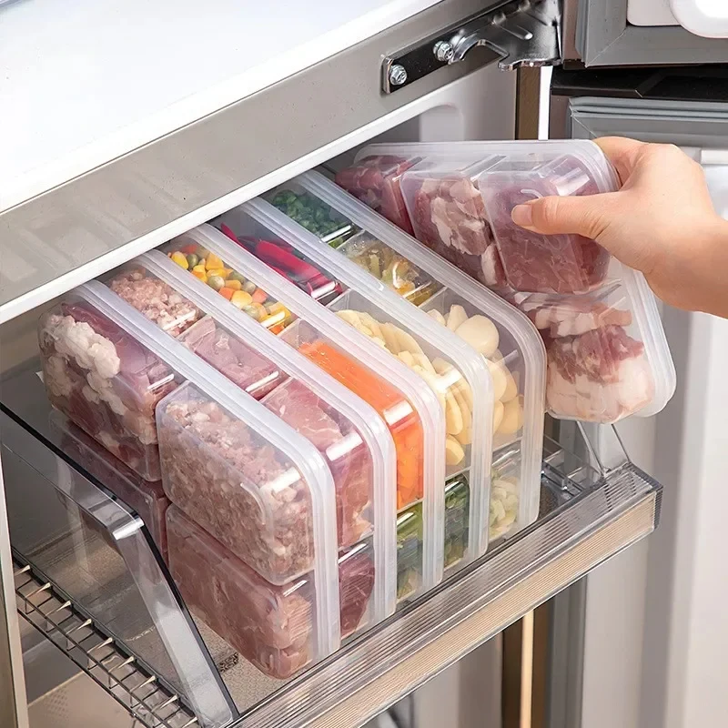 Food Preservative Box Compartment Fruit Vegetable Storage Box Refrigerator Organizer Meat Onion Ginger Kitchen Tool 5