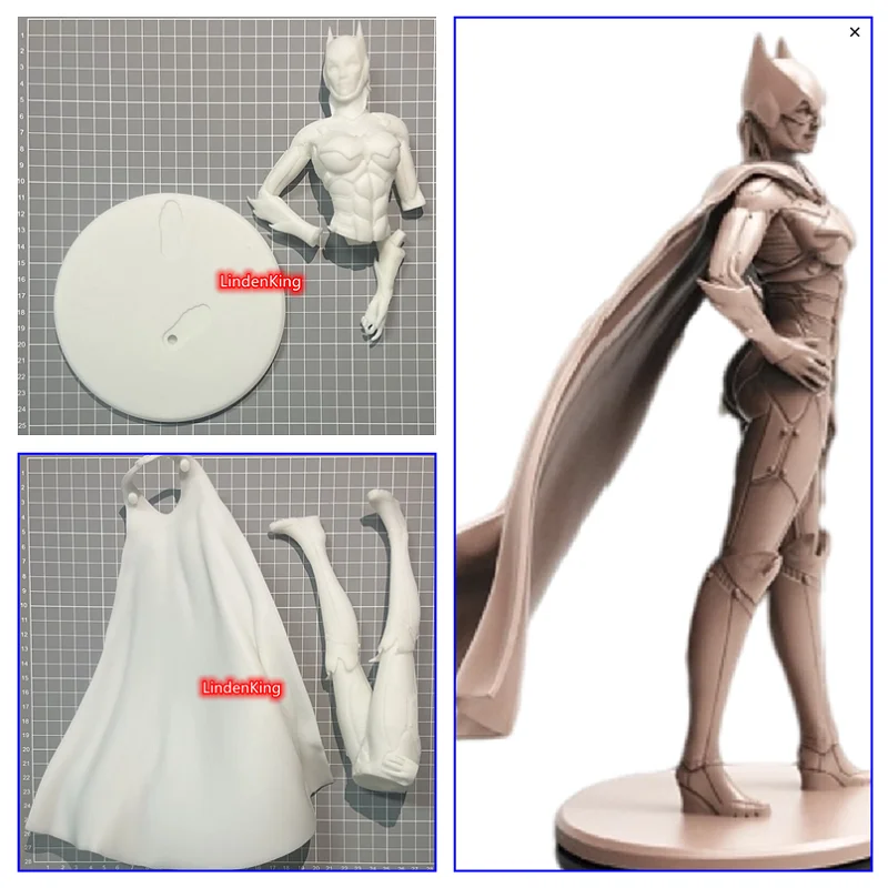 

LindenKing 1/6 31cm 3D Resin Garage Kits GK Model Batgirl Action Figure Toy White-film Unpainted Collections For Modelers A111