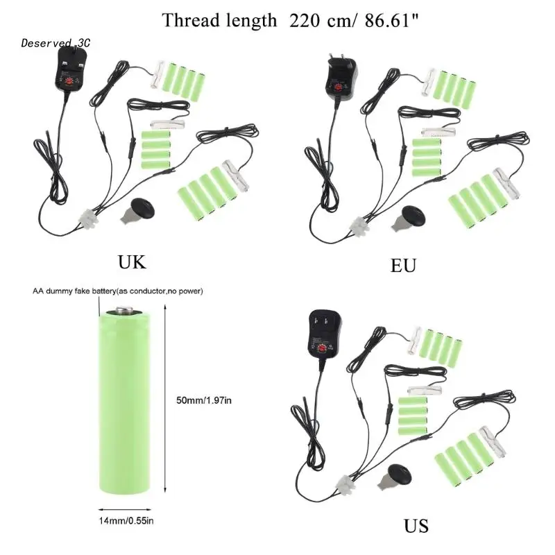 Éliminateur de batterie pour lampe LED, prise UE, adaptateur  d'alimentation, remplacer 2 piles, 3 piles AA AAA, jouets radio, 1.5V -  AliExpress