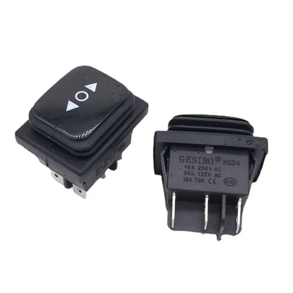 Momentary Polarity Toggle Switch Control Motor DC 12V 10A Reverse Switch Waterproof Rocker Hoist, Crane, Linear Actuator