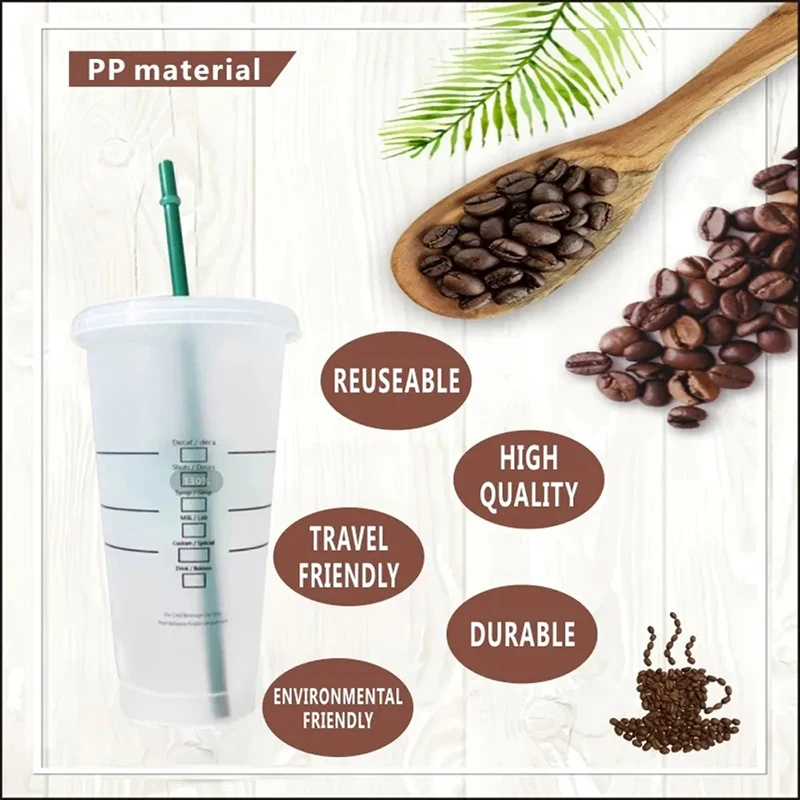 Buy Wholesale China Custom Logo Printing Reusable Plastic Pp Coffee Cup  With Lid & Pp Coffee Cup at USD 0.4