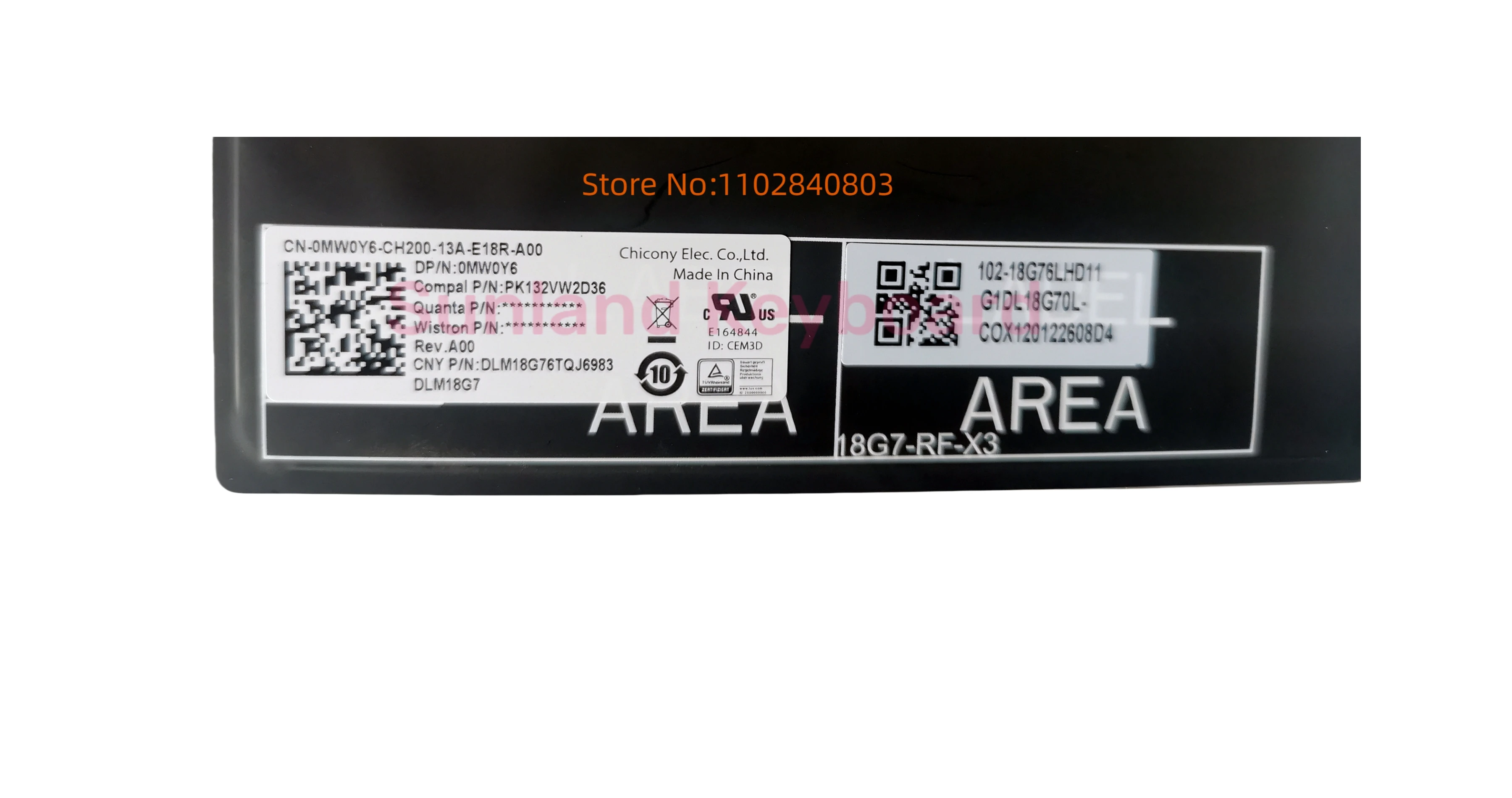 DELL 위도 5400 5401 5410 5411 2019 노트북용 터키어 키보드, 포인터 포함 백라이트, 0MW0Y6-CH200 PK132VW2D36, 신제품