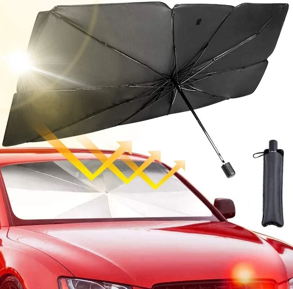 Car Sunshade Umbrella Titanium silver Windshield Folding Front Umbrella Sun Shade for Car Window Summer Sun Protection car sunshade windshield sunshade windshield sun shade