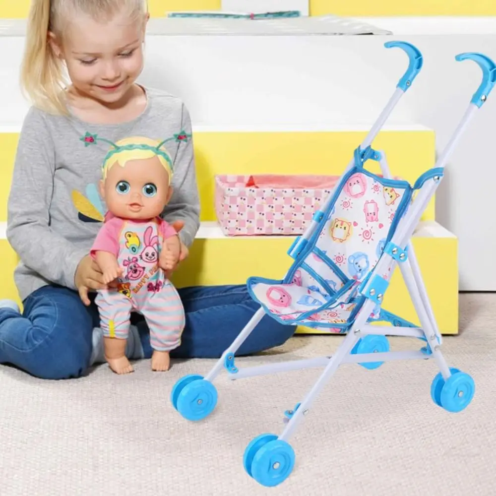 Passeggino Interattivo Trendy per Bambole, Giocattolo Stabile in Plastica per Bambini e Bambine - immagine 5