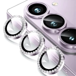 Luxury Diamond Camera Protector - Premium Tempered Glass Lens Cover - Galaxy Z Flip7 FE (PURPLE)