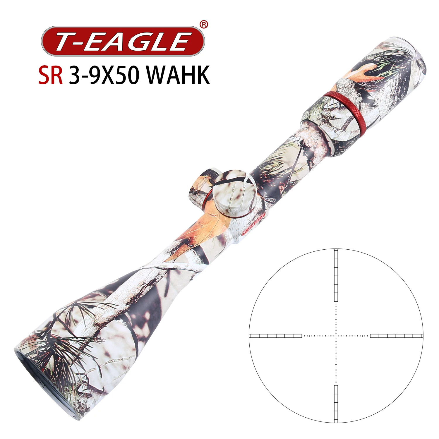 T-EAGLE SR 3-9X50 WA HK Tactical Rifle Scopes Hunting Spotting Riflescope Optical Camouflage Airsoft PCP Airgun Sight