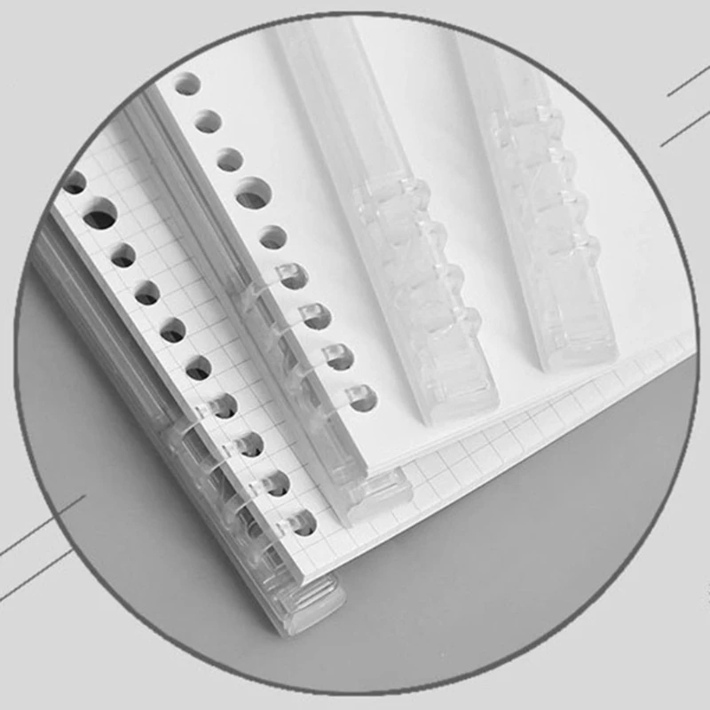 

Прозрачная пластиковая расческа с 20 кольцами, диаметр 0,38 дюйма, емкость 80 листов, Прямая поставка