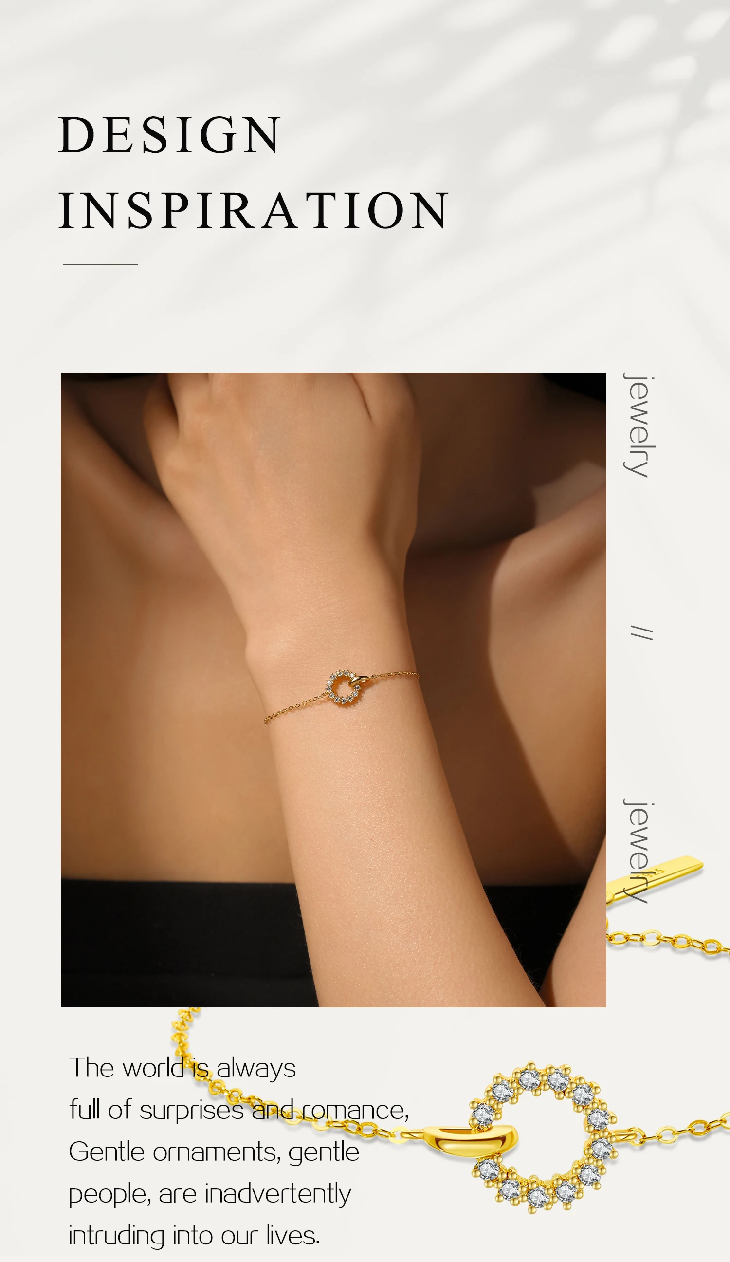 ANDYWEN Kreis-Gliederarmband aus 925er Silber, 5A-Zirkonia-Ring-Charm, minimalistischer Schmuck für Frauen, elegantes Alltagsgeschenk – Detail 2