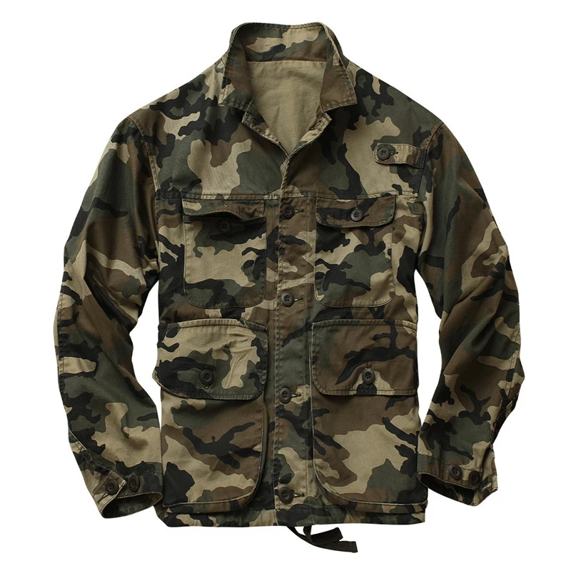 MORUANCLE Mens Camouflage Cargo Jackets With Pockets Military Style Camo Tactical Jacket Outerwear For Man Workwear Clothing bomber jacket