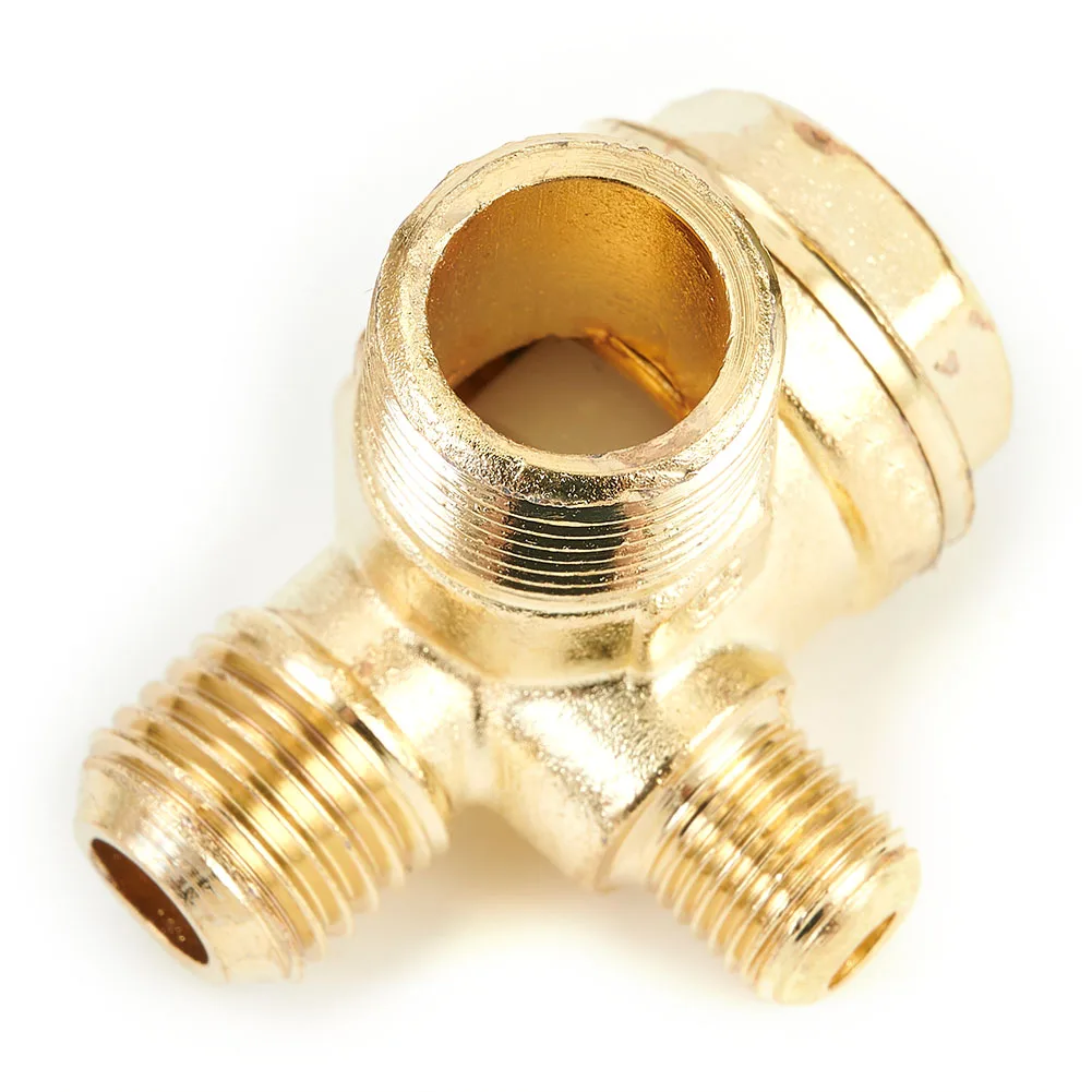 

1PC 3 Port Air Compressor Check Valve Check Valve Zinc Alloy Male Thread Connector Tool For Air Compressor Tool Psrts