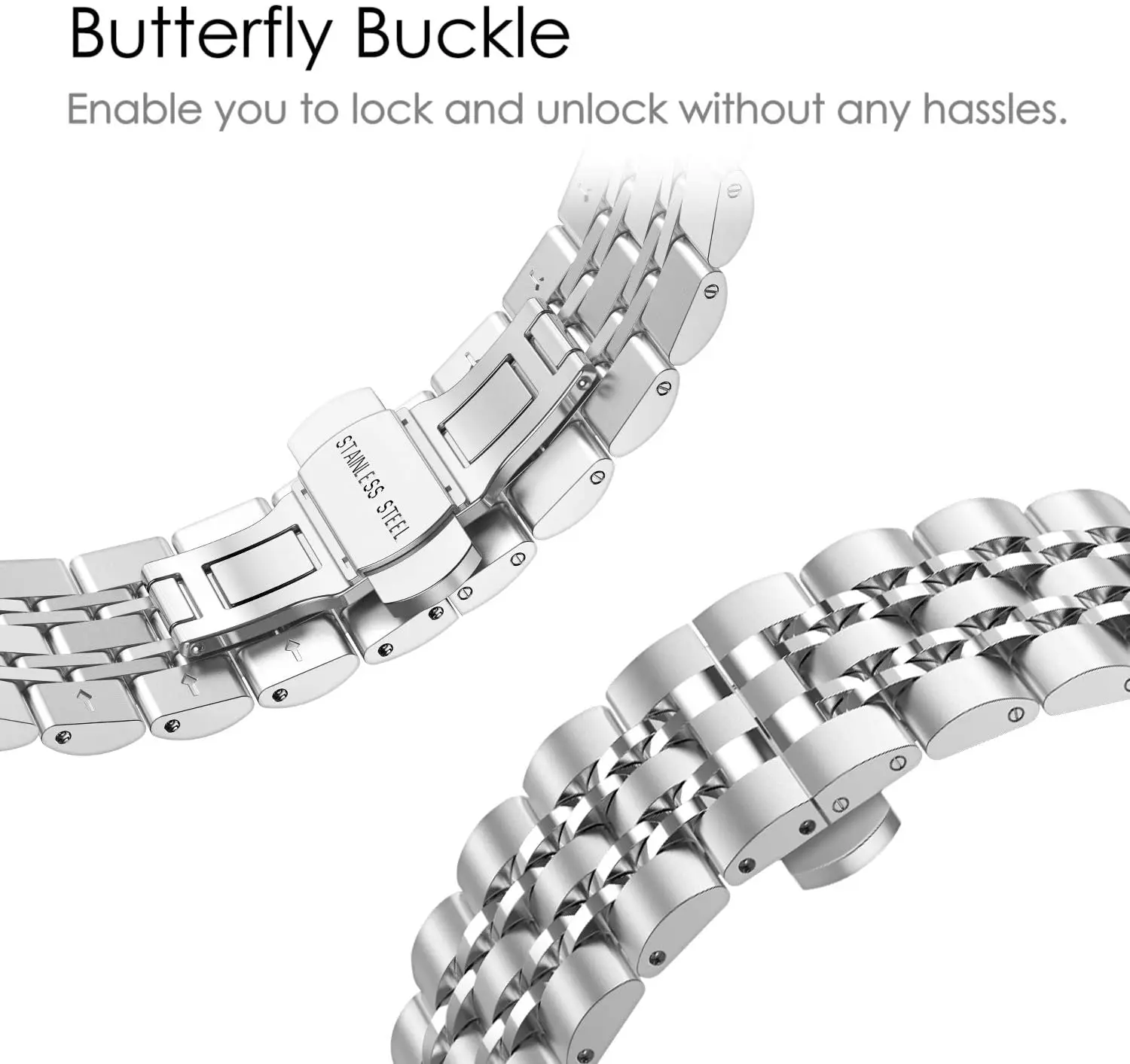Stainless Steel Metal Strap Bracelet