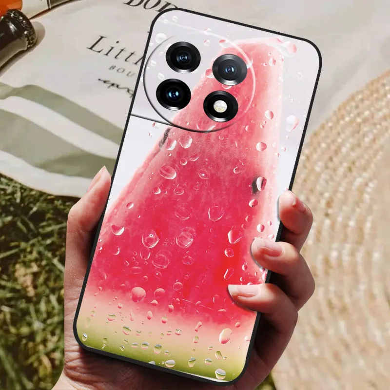 Cat Rose Flower Design Black Soft Frame Protective Phone Case Cover