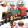 Remote Control Track Train Car Classical Simulation Water Steam Electric Railway Set Christmas Gift Educational Toy For Children 3