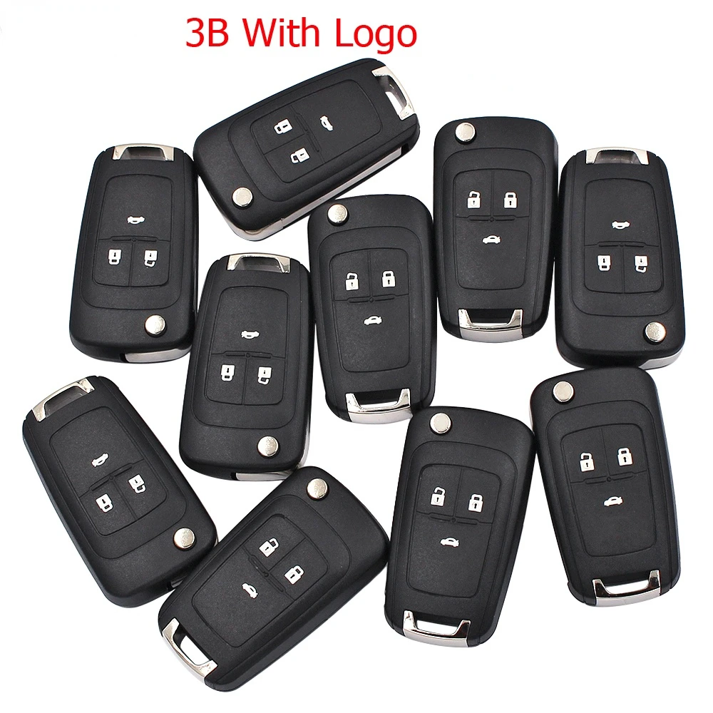3 Button Flip Folding Key Shell Case Fob For Chevrolet Aveo Cruze Uncut Blade 8/10/20/30/40PCS/LOT key case,car key shell,key shell