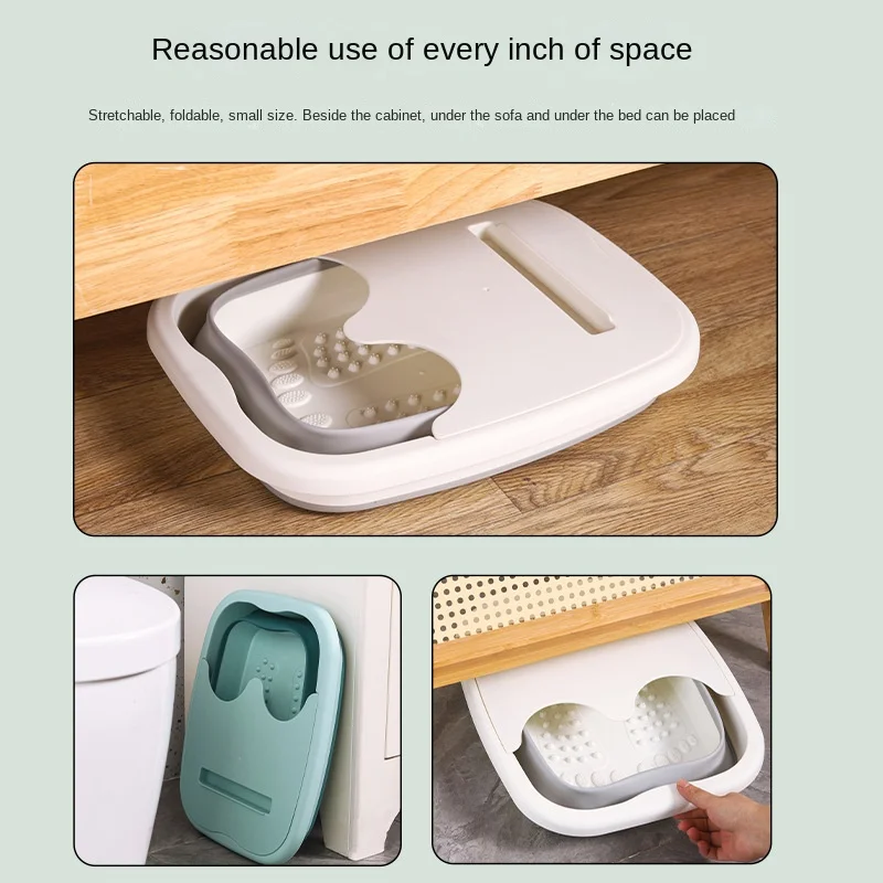 Foot Bath Bucket Portable Ice Bath Tub Bird Bathing Tub Foldable Foot Bath Tub Foot Bath Tub Can Be Foldable for Home Simple Massage Health Portable